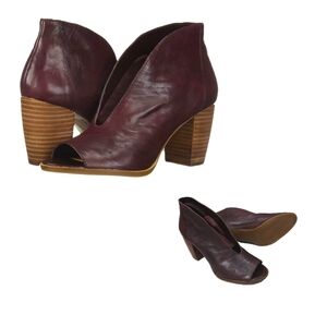 LUCKY BRAND"Joal" Leather Open Toe Ankle Bootie